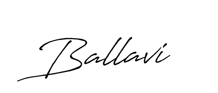 Use a signature maker to create a handwritten signature online. With this signature software, you can design (Antro_Vectra_Bolder) your own signature for name Ballavi. Ballavi signature style 7 images and pictures png