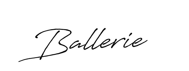 Design your own signature with our free online signature maker. With this signature software, you can create a handwritten (Antro_Vectra_Bolder) signature for name Ballerie. Ballerie signature style 7 images and pictures png