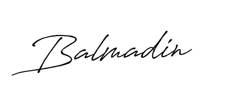 Create a beautiful signature design for name Balmadin. With this signature (Antro_Vectra_Bolder) fonts, you can make a handwritten signature for free. Balmadin signature style 7 images and pictures png