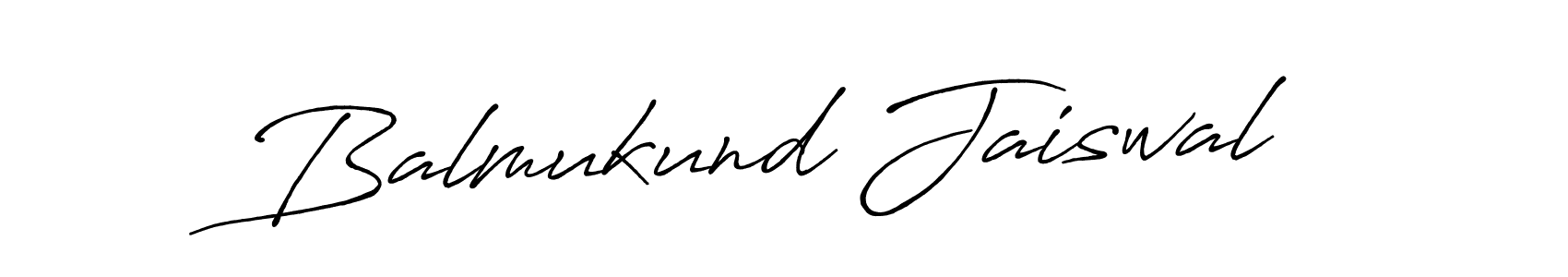 Design your own signature with our free online signature maker. With this signature software, you can create a handwritten (Antro_Vectra_Bolder) signature for name Balmukund Jaiswal. Balmukund Jaiswal signature style 7 images and pictures png