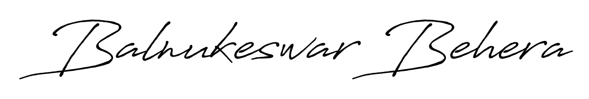 Create an unforgettable impression when signing with Balnukeswar Behera name styled in Antro_Vectra_Bolder typography. 100% free online generator. Balnukeswar Behera signature style 7 images and pictures png