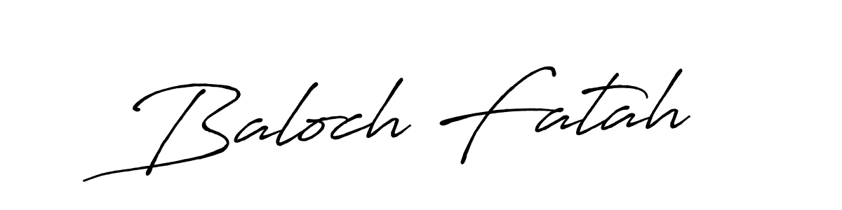 Design your own signature with our free online signature maker. With this signature software, you can create a handwritten (Antro_Vectra_Bolder) signature for name Baloch Fatah. Baloch Fatah signature style 7 images and pictures png