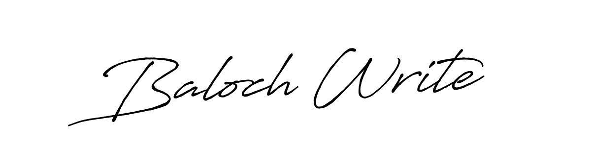 Design your own signature with our free online signature maker. With this signature software, you can create a handwritten (Antro_Vectra_Bolder) signature for name Baloch Write. Baloch Write signature style 7 images and pictures png