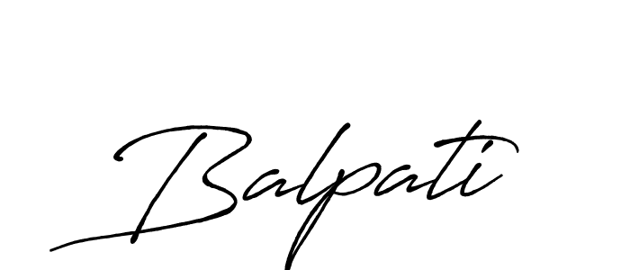 Use a signature maker to create a handwritten signature online. With this signature software, you can design (Antro_Vectra_Bolder) your own signature for name Balpati. Balpati signature style 7 images and pictures png