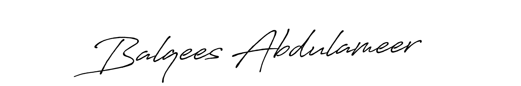 Antro_Vectra_Bolder is a professional signature style that is perfect for those who want to add a touch of class to their signature. It is also a great choice for those who want to make their signature more unique. Get Balqees Abdulameer name to fancy signature for free. Balqees Abdulameer signature style 7 images and pictures png