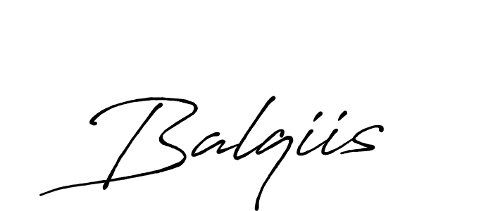 Antro_Vectra_Bolder is a professional signature style that is perfect for those who want to add a touch of class to their signature. It is also a great choice for those who want to make their signature more unique. Get Balqiis name to fancy signature for free. Balqiis signature style 7 images and pictures png