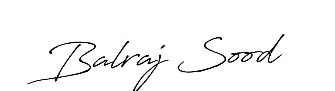 How to make Balraj Sood name signature. Use Antro_Vectra_Bolder style for creating short signs online. This is the latest handwritten sign. Balraj Sood signature style 7 images and pictures png