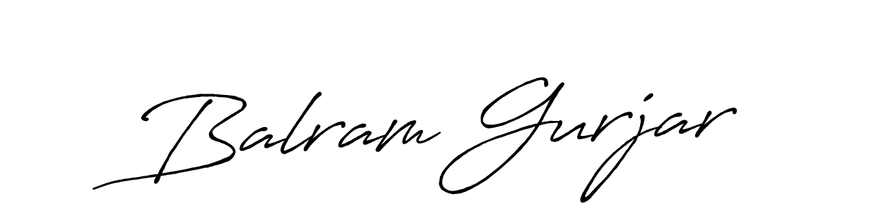 Use a signature maker to create a handwritten signature online. With this signature software, you can design (Antro_Vectra_Bolder) your own signature for name Balram Gurjar. Balram Gurjar signature style 7 images and pictures png