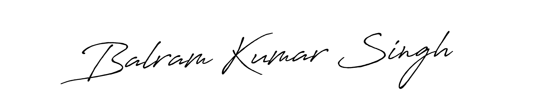 How to make Balram Kumar Singh name signature. Use Antro_Vectra_Bolder style for creating short signs online. This is the latest handwritten sign. Balram Kumar Singh signature style 7 images and pictures png
