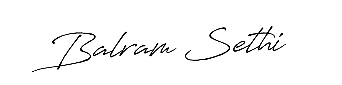 How to make Balram Sethi signature? Antro_Vectra_Bolder is a professional autograph style. Create handwritten signature for Balram Sethi name. Balram Sethi signature style 7 images and pictures png