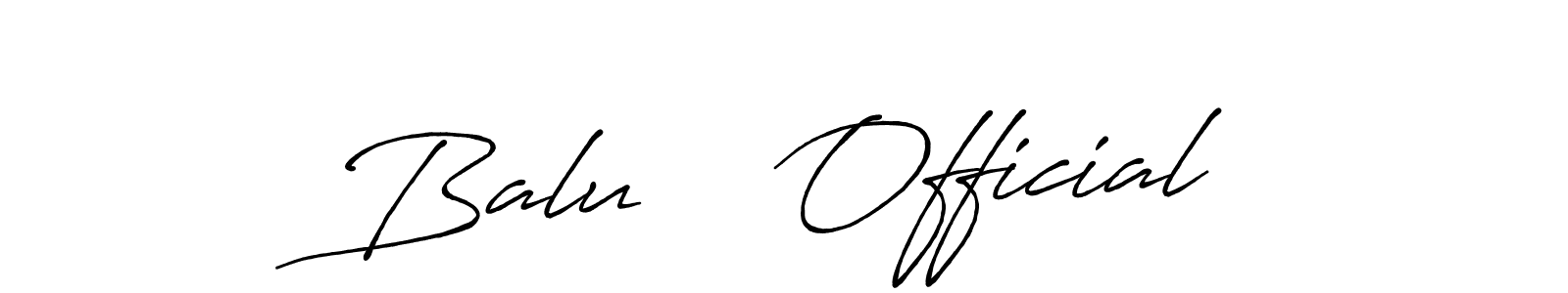Also we have Balu    Official name is the best signature style. Create professional handwritten signature collection using Antro_Vectra_Bolder autograph style. Balu    Official signature style 7 images and pictures png