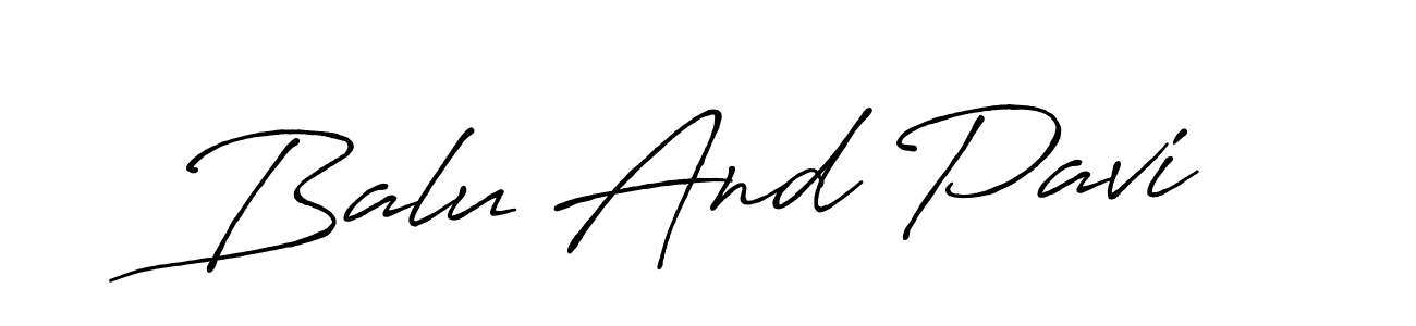 Design your own signature with our free online signature maker. With this signature software, you can create a handwritten (Antro_Vectra_Bolder) signature for name Balu And Pavi. Balu And Pavi signature style 7 images and pictures png