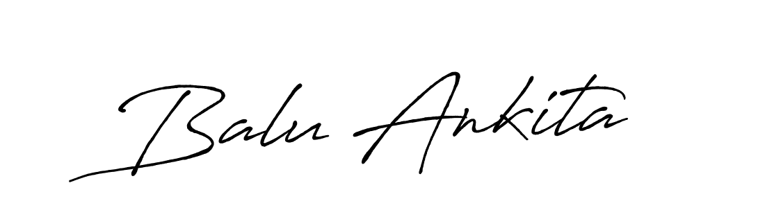 Balu Ankita stylish signature style. Best Handwritten Sign (Antro_Vectra_Bolder) for my name. Handwritten Signature Collection Ideas for my name Balu Ankita. Balu Ankita signature style 7 images and pictures png