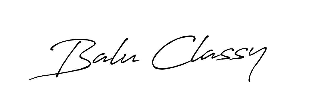 Create a beautiful signature design for name Balu Classy. With this signature (Antro_Vectra_Bolder) fonts, you can make a handwritten signature for free. Balu Classy signature style 7 images and pictures png