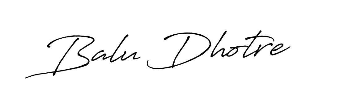 Create a beautiful signature design for name Balu Dhotre. With this signature (Antro_Vectra_Bolder) fonts, you can make a handwritten signature for free. Balu Dhotre signature style 7 images and pictures png
