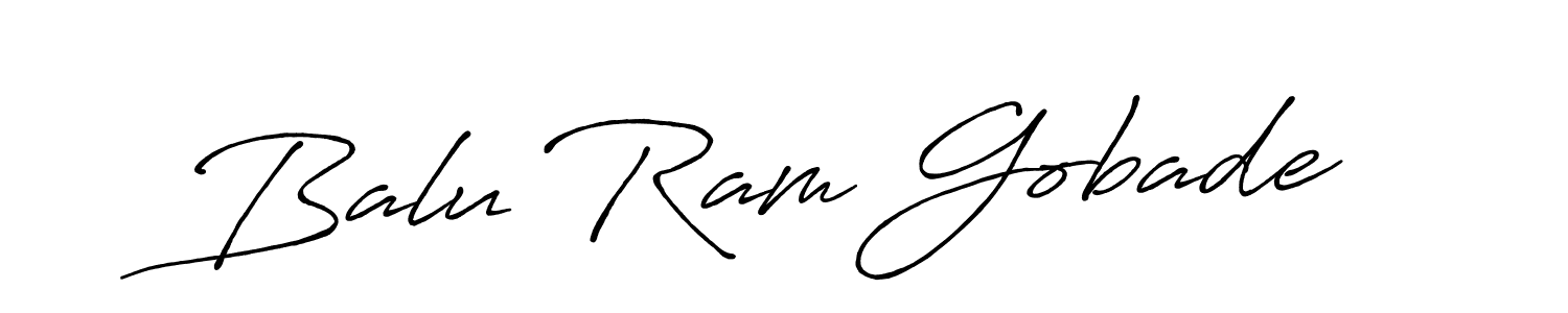 Create a beautiful signature design for name Balu Ram Gobade. With this signature (Antro_Vectra_Bolder) fonts, you can make a handwritten signature for free. Balu Ram Gobade signature style 7 images and pictures png