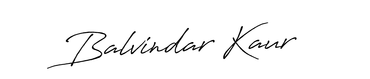 Create a beautiful signature design for name Balvindar Kaur. With this signature (Antro_Vectra_Bolder) fonts, you can make a handwritten signature for free. Balvindar Kaur signature style 7 images and pictures png