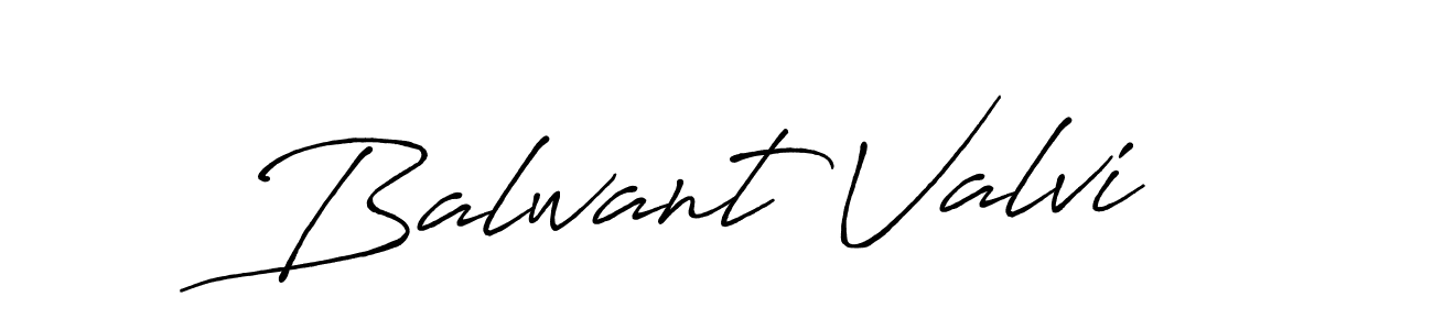 Design your own signature with our free online signature maker. With this signature software, you can create a handwritten (Antro_Vectra_Bolder) signature for name Balwant Valvi. Balwant Valvi signature style 7 images and pictures png