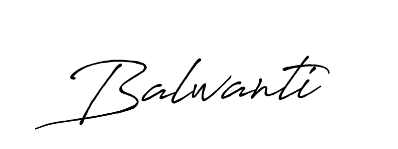 Use a signature maker to create a handwritten signature online. With this signature software, you can design (Antro_Vectra_Bolder) your own signature for name Balwanti. Balwanti signature style 7 images and pictures png