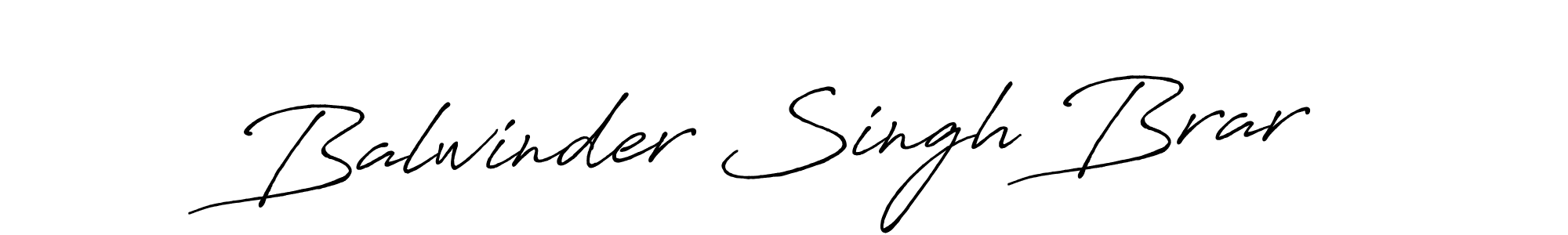 Create a beautiful signature design for name Balwinder Singh Brar. With this signature (Antro_Vectra_Bolder) fonts, you can make a handwritten signature for free. Balwinder Singh Brar signature style 7 images and pictures png