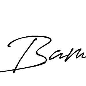 Make a beautiful signature design for name Bam. With this signature (Antro_Vectra_Bolder) style, you can create a handwritten signature for free. Bam signature style 7 images and pictures png