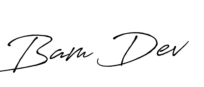 Design your own signature with our free online signature maker. With this signature software, you can create a handwritten (Antro_Vectra_Bolder) signature for name Bam Dev. Bam Dev signature style 7 images and pictures png