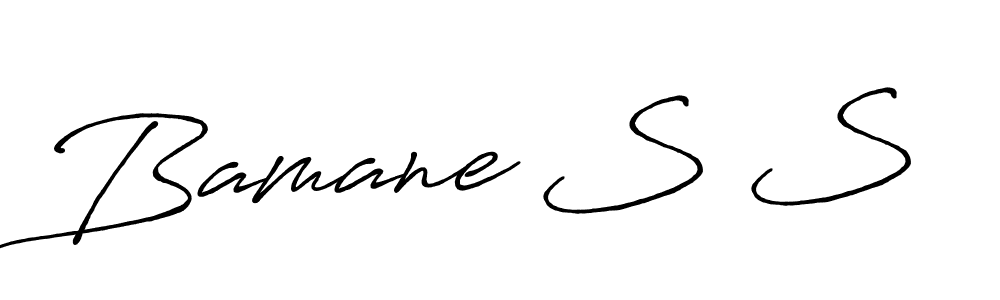 How to make Bamane S S signature? Antro_Vectra_Bolder is a professional autograph style. Create handwritten signature for Bamane S S name. Bamane S S signature style 7 images and pictures png