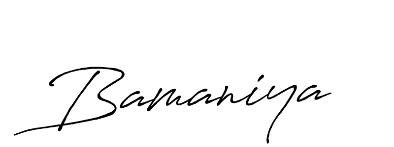 Bamaniya stylish signature style. Best Handwritten Sign (Antro_Vectra_Bolder) for my name. Handwritten Signature Collection Ideas for my name Bamaniya. Bamaniya signature style 7 images and pictures png