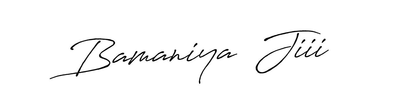 Also we have Bamaniya  Jiii name is the best signature style. Create professional handwritten signature collection using Antro_Vectra_Bolder autograph style. Bamaniya  Jiii signature style 7 images and pictures png