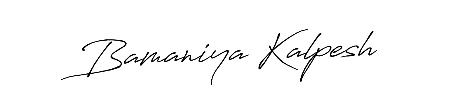 It looks lik you need a new signature style for name Bamaniya Kalpesh. Design unique handwritten (Antro_Vectra_Bolder) signature with our free signature maker in just a few clicks. Bamaniya Kalpesh signature style 7 images and pictures png