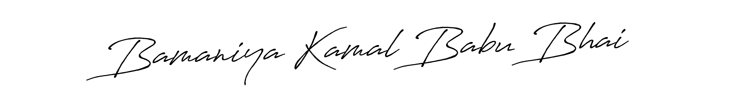 You can use this online signature creator to create a handwritten signature for the name Bamaniya Kamal Babu Bhai. This is the best online autograph maker. Bamaniya Kamal Babu Bhai signature style 7 images and pictures png