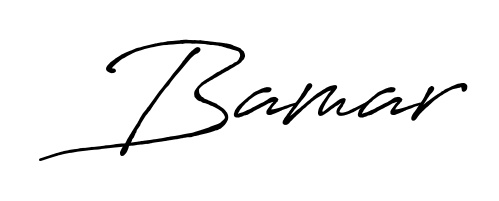 The Antro_Vectra_Bolder typeface gives name Bamar a refined look. Suitable for certificates, diplomas, and official verification. Bamar signature style 7 images and pictures png