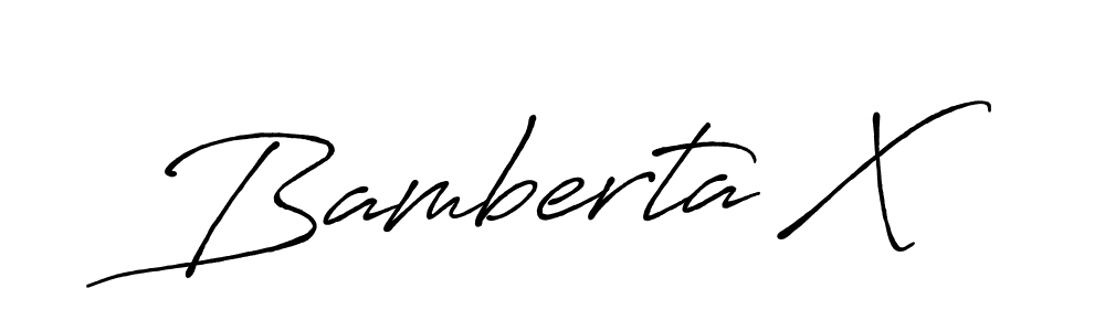 You should practise on your own different ways (Antro_Vectra_Bolder) to write your name (Bamberta X) in signature. don't let someone else do it for you. Bamberta X signature style 7 images and pictures png