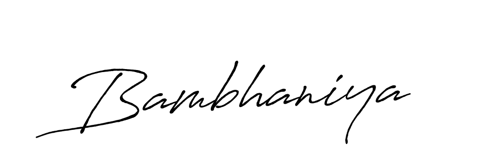 It looks lik you need a new signature style for name Bambhaniya. Design unique handwritten (Antro_Vectra_Bolder) signature with our free signature maker in just a few clicks. Bambhaniya signature style 7 images and pictures png