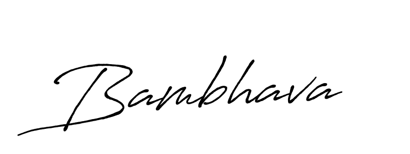 Create a beautiful signature design for name Bambhava. With this signature (Antro_Vectra_Bolder) fonts, you can make a handwritten signature for free. Bambhava signature style 7 images and pictures png