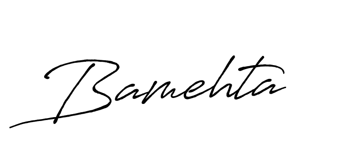 Use a signature maker to create a handwritten signature online. With this signature software, you can design (Antro_Vectra_Bolder) your own signature for name Bamehta. Bamehta signature style 7 images and pictures png