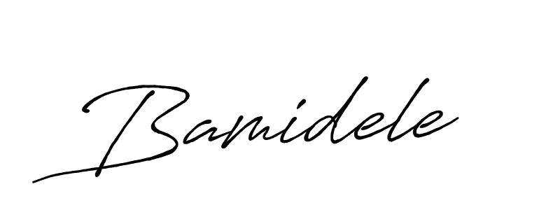 You should practise on your own different ways (Antro_Vectra_Bolder) to write your name (Bamidele) in signature. don't let someone else do it for you. Bamidele signature style 7 images and pictures png