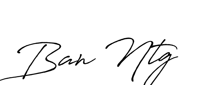 How to make Ban Ntg name signature. Use Antro_Vectra_Bolder style for creating short signs online. This is the latest handwritten sign. Ban Ntg signature style 7 images and pictures png