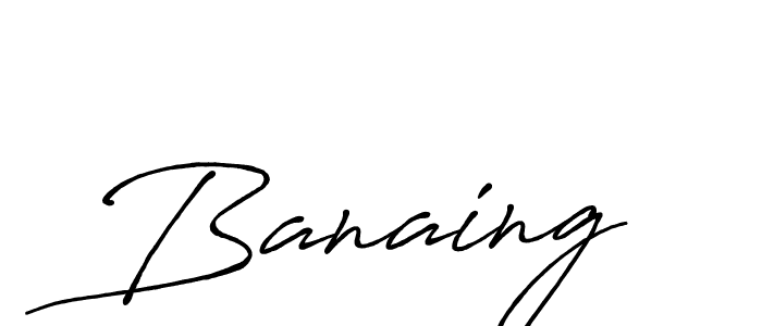 The best way (Antro_Vectra_Bolder) to make a short signature is to pick only two or three words in your name. The name Banaing include a total of six letters. For converting this name. Banaing signature style 7 images and pictures png