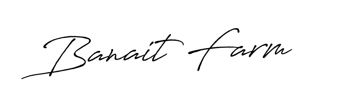 Similarly Antro_Vectra_Bolder is the best handwritten signature design. Signature creator online .You can use it as an online autograph creator for name Banait Farm. Banait Farm signature style 7 images and pictures png