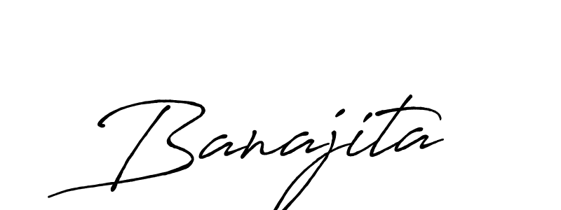 Design your own signature with our free online signature maker. With this signature software, you can create a handwritten (Antro_Vectra_Bolder) signature for name Banajita. Banajita signature style 7 images and pictures png