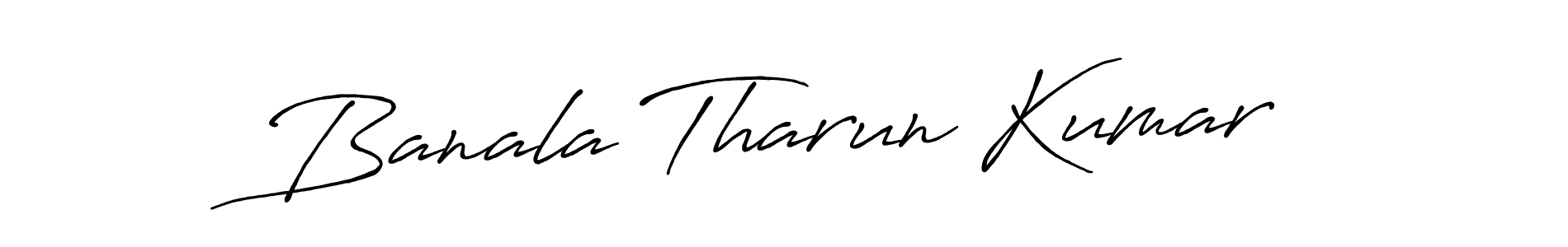 Create a beautiful signature design for name Banala Tharun Kumar. With this signature (Antro_Vectra_Bolder) fonts, you can make a handwritten signature for free. Banala Tharun Kumar signature style 7 images and pictures png