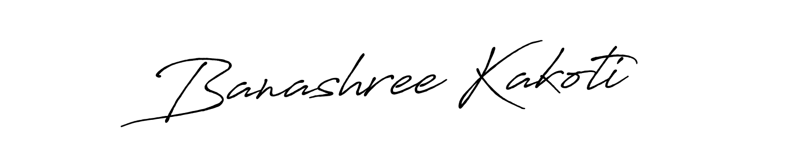 Make a beautiful signature design for name Banashree Kakoti. With this signature (Antro_Vectra_Bolder) style, you can create a handwritten signature for free. Banashree Kakoti signature style 7 images and pictures png