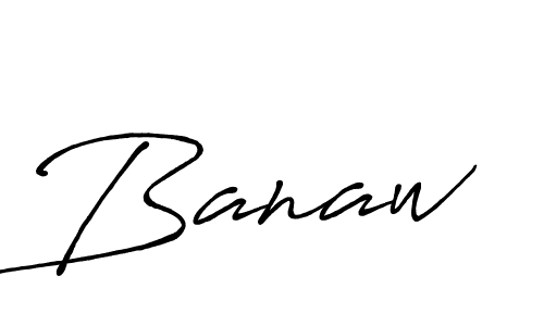 How to make Banaw name signature. Use Antro_Vectra_Bolder style for creating short signs online. This is the latest handwritten sign. Banaw signature style 7 images and pictures png