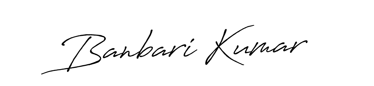 Banbari Kumar stylish signature style. Best Handwritten Sign (Antro_Vectra_Bolder) for my name. Handwritten Signature Collection Ideas for my name Banbari Kumar. Banbari Kumar signature style 7 images and pictures png