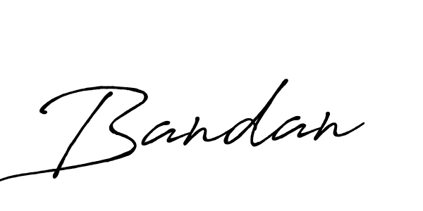 Create a beautiful signature design for name Bandan. With this signature (Antro_Vectra_Bolder) fonts, you can make a handwritten signature for free. Bandan signature style 7 images and pictures png