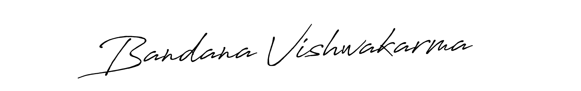 Make a beautiful signature design for name Bandana Vishwakarma. With this signature (Antro_Vectra_Bolder) style, you can create a handwritten signature for free. Bandana Vishwakarma signature style 7 images and pictures png