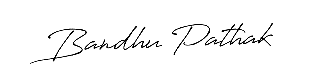 Bandhu Pathak stylish signature style. Best Handwritten Sign (Antro_Vectra_Bolder) for my name. Handwritten Signature Collection Ideas for my name Bandhu Pathak. Bandhu Pathak signature style 7 images and pictures png