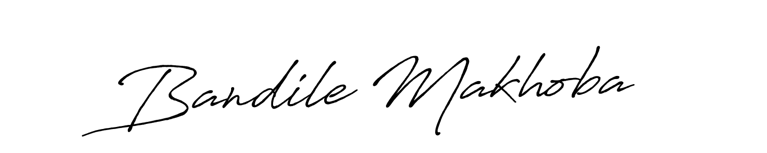Make a beautiful signature design for name Bandile Makhoba. With this signature (Antro_Vectra_Bolder) style, you can create a handwritten signature for free. Bandile Makhoba signature style 7 images and pictures png