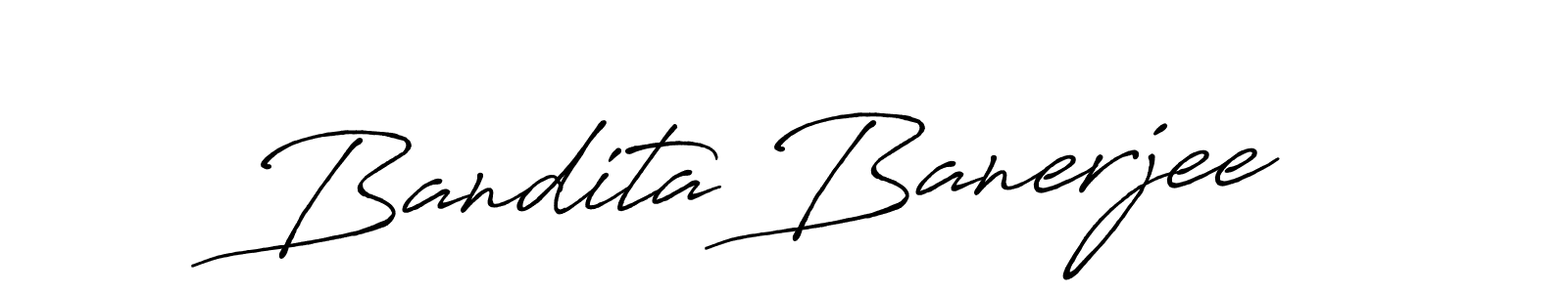 Create a beautiful signature design for name Bandita Banerjee. With this signature (Antro_Vectra_Bolder) fonts, you can make a handwritten signature for free. Bandita Banerjee signature style 7 images and pictures png